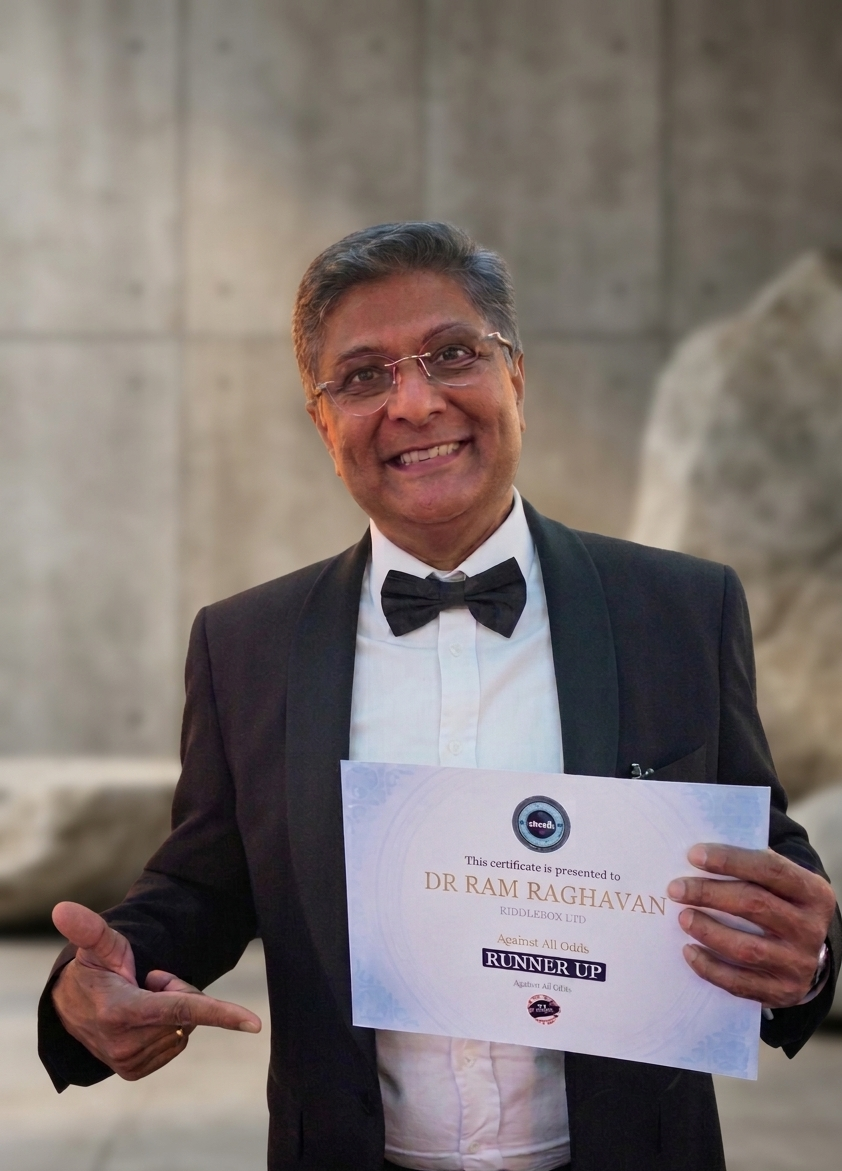 Dr. Ram Raghavan receiving award